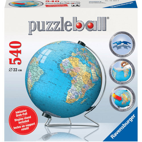Ravensburger - 3D Puzzle - The Earth World Globe - 540 Piece Jigsaw Puzzle  