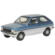 Oxford 76FF007 OO Ford Fiesta Mk1 in Titan Blue / Strato Silver