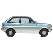 Oxford 76FF007 OO Ford Fiesta Mk1 in Titan Blue / Strato Silver