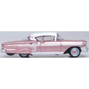 Oxford 87CIS58001 HO Chevrolet Impala Sport Coupe 1958 in Cay Coral Metallic and Snowcrest White