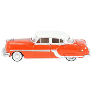 Oxford 87PC54004 HO Pontiac Chieftain 4-door 1954 in Coral Red / Winter White