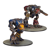 Warhammer Legion Imperialis Warhound Titans With Ursus Claws and Melta Lances