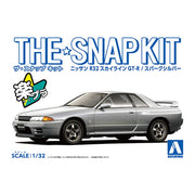 Aoshima 006356 1/32 Snap Kit R32 Syline GT-R Spark Silver