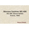 Oxford AC116S 1/72 Morane Saulnier 406 K200 OssunTarbes France 1943 No Swastika