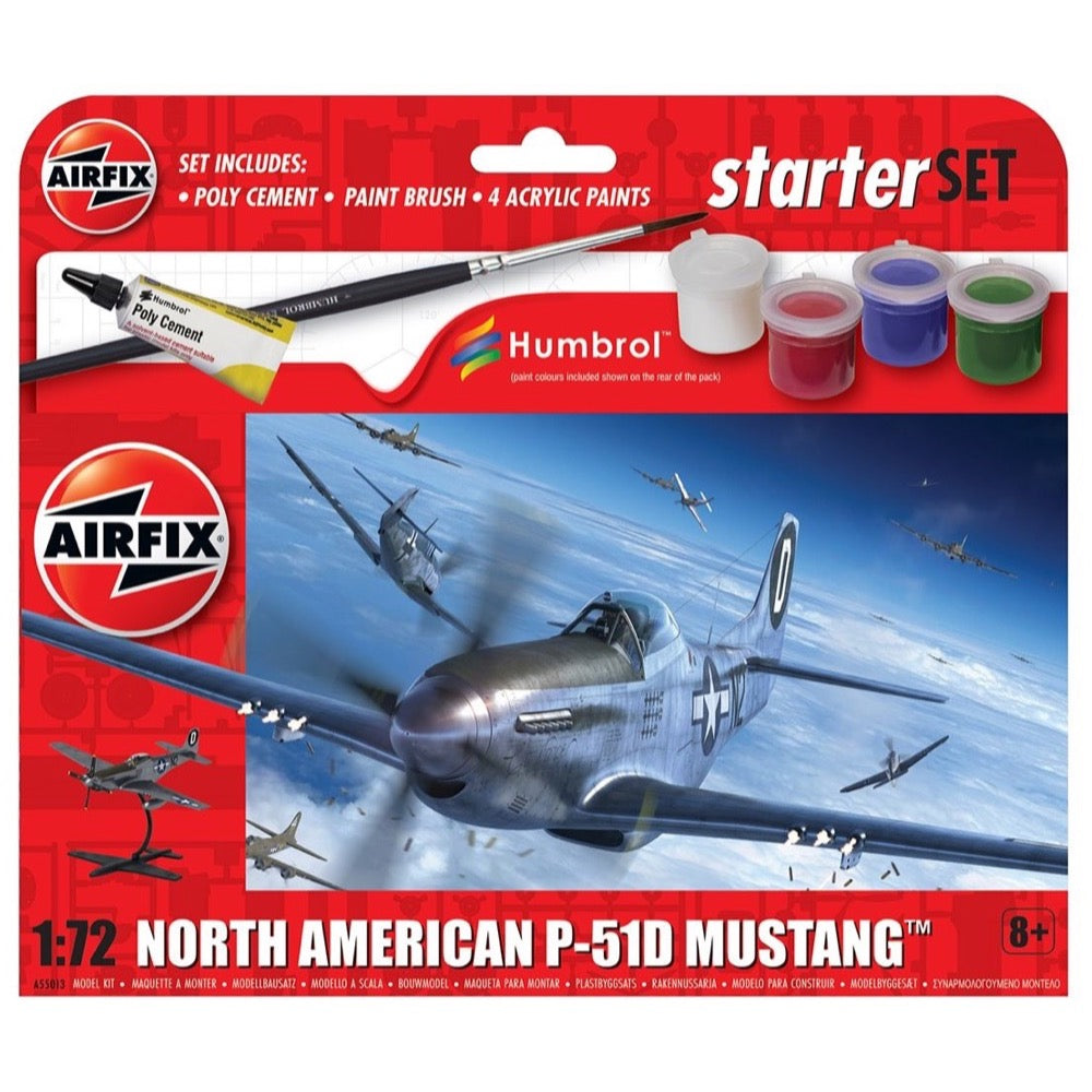 Airfix 55013 1/72 North American P-51D Mustang Starter Set – Metro Hobbies