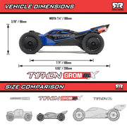 Arrma 1/18 Typhon Grom 4x4 RC Buggy (Red) ARA2306ST1