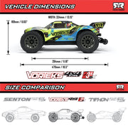 Arrma ARA4305V4T1 Vorteks V4 4X4 223S BLX Stadium Truck RTR Red