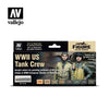 Vallejo 70186 Model Color WWII US Tank Crew 8 Color Acrylic Paint Set