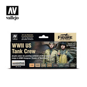 Vallejo 70186 Model Color WWII US Tank Crew 8 Color Acrylic Paint Set