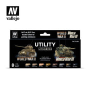 Vallejo 70201 Model Color Utility Paint Set Acrylic 8 Color Paint Set