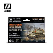 Vallejo 70202 Model Color WWII Soviet Armour and Infantry Acrylic 6 Color Paint Set