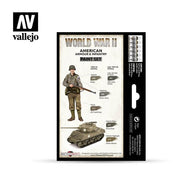 Vallejo 70203 Model Color WWII American Armour and Infantry Acrylic 6 Color Paint Set