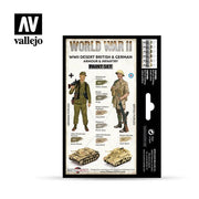 Vallejo 70208 Model Color WWII Desert British and German Armour and Infantry Acrylic 6 Color Paint Set