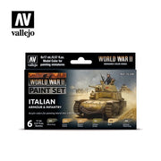 Vallejo 70209 Model Color WWII Italian Armour and Infantry Acrylic 6 Color Paint Set