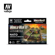 Vallejo 70223 Model Color WWIII NATO Armour and Infantry Acrylic 6 Color Paint Set