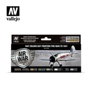 Vallejo 71149 Model Air RAF and FAA Day Fighters Pre-War to 1941 8 Color Set