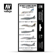 Vallejo 71155 Model Air US Navy And USMC Colors From 70s To Present 8 Color Set