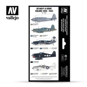 Vallejo 71157 Model Air WWII USN Aircraft 8 Color Set