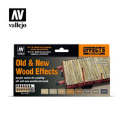 Vallejo 71187 Model Air Old and New Wood Effects 8 Color Set