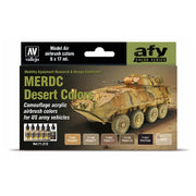 Vallejo 71212 Model Air Merdc Desert 6 Colour Acrylic Paint Set