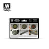 Vallejo 71213 Model Air Wheels and Tracks 6 Color Acrylic Paint Set