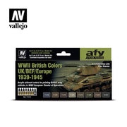 Vallejo 71614 Model Air WWII British Colors UK/BEF/Europe 1939-1945 8 Color Acrylic Paint Set