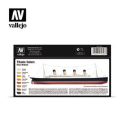 Vallejo 71646 Model Air Titanic Colors Acrylic 8 Color Paint Set