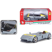 BBurago 26027 1/24 2021 Ferrari Monza SP1 Icona Ltd Series Car Silver