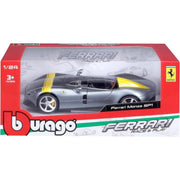 BBurago 26027 1/24 2021 Ferrari Monza SP1 Icona Ltd Series Car Silver