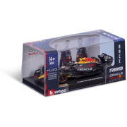 Bburago 38083V 1/43 2023 F1 Red Bull Racing RB-19 #1 Verstappen with Helmet