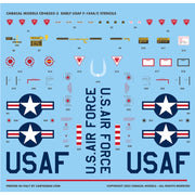 Caracal Models 48202 Lockheed USAF F-104 Starfighter Colorful marking options for natural metal early USAF F-104