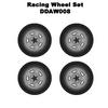 DDA 1/24 DDAW008 Racing 5 Slot Wheels w/Tyres & Axles - Suits Standard Models Holden HQ & HJ & Ford XW & XY Set of 4