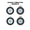 DDA 1/24 DDAW012 Custom 1 Wheels w/Tyres & Axles - Suits Slammed Models - Holden HQ & HJ - Ford XW & XY Set of 4