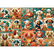 Delfy Turquoise Peach Pup 1000pc Jigsaw Puzzle