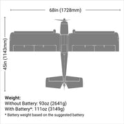 E-Flite Super Timber 1.7m STOL RC Plane (BNF Basic) EFL02550