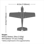 E-Flite EFL10750 Sportix 1.1m RC Plane BNF Basic