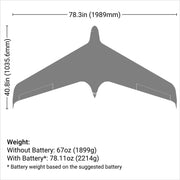 E-Flite EFL111500 Opterra 2M RC Plane BNF Basic EFL111500