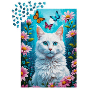 Enjoy 2140 White Cat 1000pc Jigsaw Puzzle