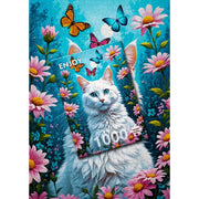 Enjoy 2140 White Cat 1000pc Jigsaw Puzzle