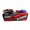 Gens Ace G-Tech 14.8V 4S 5300mAh 60C Hardcase/Hardwired Lipo Battery (EC5)