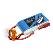 Gens Ace 7.4V 2S 800mAh 45C Soft Case LiPo Battery (JST)