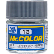 Mr Hobby (Gunze) C013 Mr Color Semi Gloss Neutral Grey Lacquer Paint 10ml