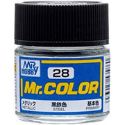 Mr Hobby (Gunze) C028 Mr Color Metallic Steel Lacquer Paint 10ml