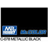 Mr Hobby (Gunze) C078 Mr Color Metallic Black Lacquer Paint 10ml