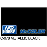 Mr Hobby (Gunze) C078 Mr Color Metallic Black Lacquer Paint 10ml