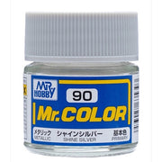 Mr Hobby (Gunze) C090 Mr Color Metallic Shine Silver Lacquer Paint 10ml