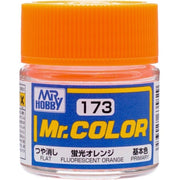 Mr Hobby (Gunze) C173 Mr Color Gloss Fluorescent Orange Lacquer Paint 10ml