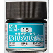 Mr Hobby (Gunze) H018 Aqueous Metallic Steel Acrylic Paint 10ml