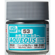 Mr Hobby (Gunze) H053 Aqueous Semi-Gloss Neutral Grey Acrylic Paint 10ml