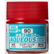 Mr Hobby (Gunze) H090 Aqueous Gloss Clear Red Acrylic Paint 10ml